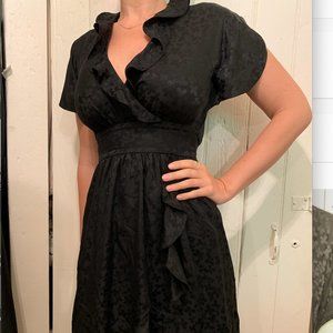 Black silk dress size S